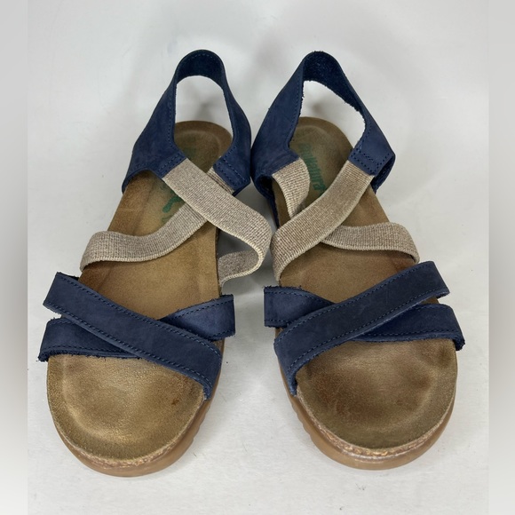 bionatura sandals Women Size 39 US 8 Blue/tan Leather/textile Upper - Picture 5 of 15